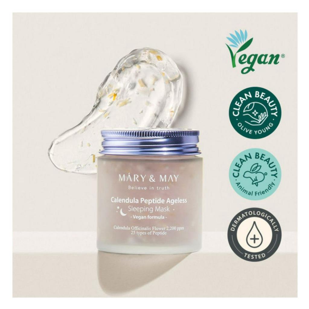Mặt nạ ngủ Mary&May Calendula Peptide Ageless Sleeping Mask 110g
