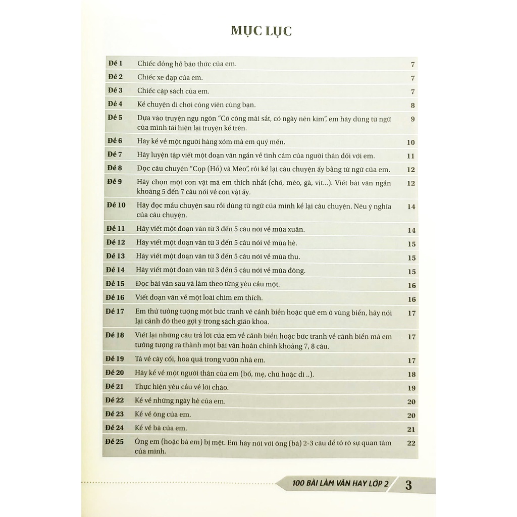 Sách 100 Bài Làm Văn Hay Lớp 2 (Dùng Chung Cho Ba Bộ Sách Cánh Diều, Kết Nối Tri Thức Với Cuộc Sống, Chân Trời Sáng Tạo)