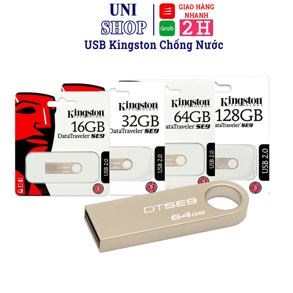 USB Kingston, vỏ sắt chống nước - 16Gb/8Gb/4Gb/2Gb - ( Hàng đủ dung lượng ) - Uni Shop