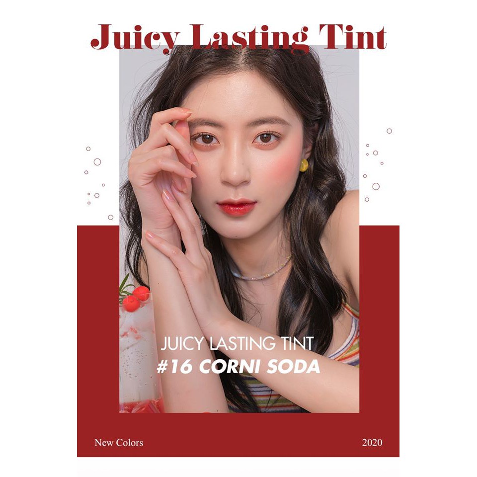 (CAM KẾT AUTH, TEM HIDDEN TAG) Son Bóng Romand Juicy Lasting Tint màu #16 Corni Soda