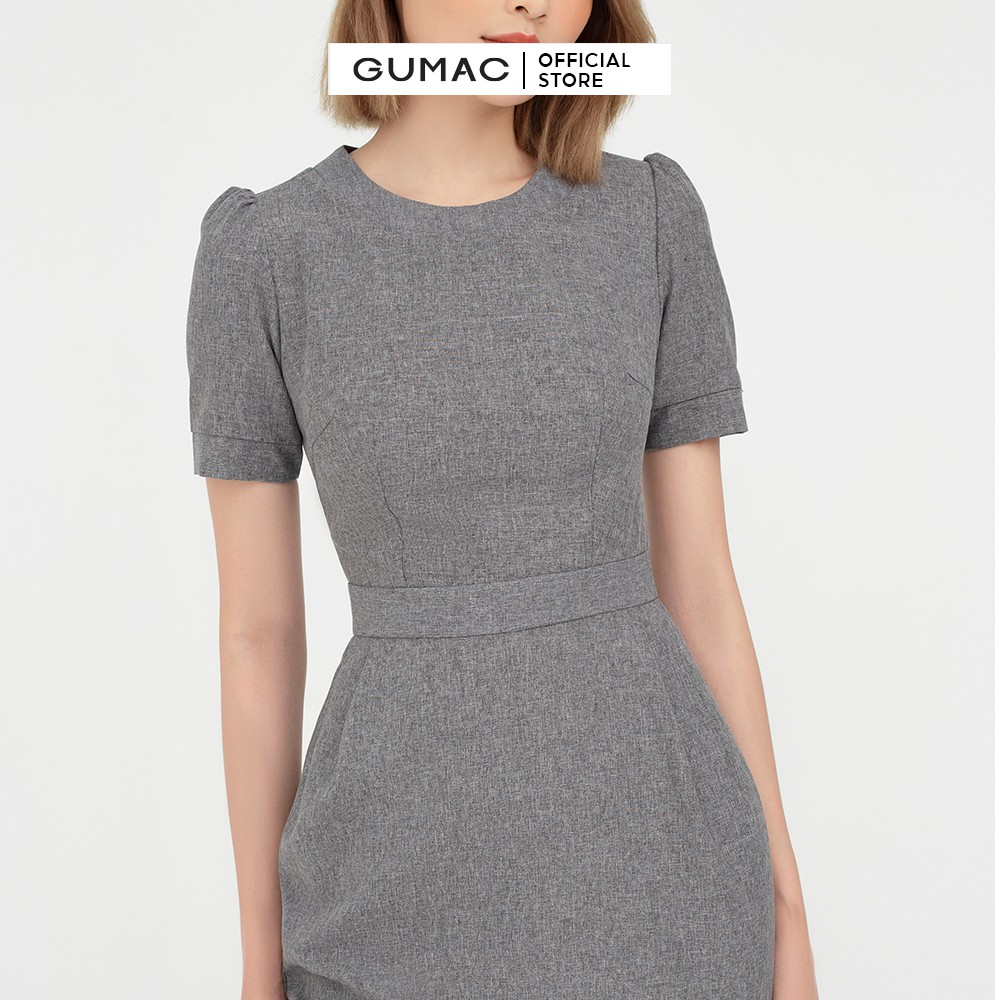 [Mã WABRGU55 giảm 12% đơn 99K] Đầm ôm body nữ xếp ly eo GUMAC tôn dáng quyến rũ DC04063 | BigBuy360 - bigbuy360.vn