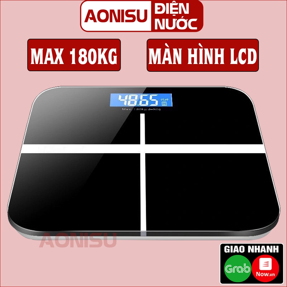 Cân Điện Tử Sức Khoẻ ELECTRONIC SCALE 180KG  - Cân Sức Khoẻ Cho Gia Đình Màn Hình LCD GIA DỤNG AONISU