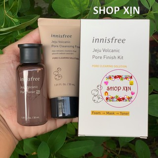 Bộ Dưỡng Da Mini Innis Jeju Volcanic Pore Finish Kit