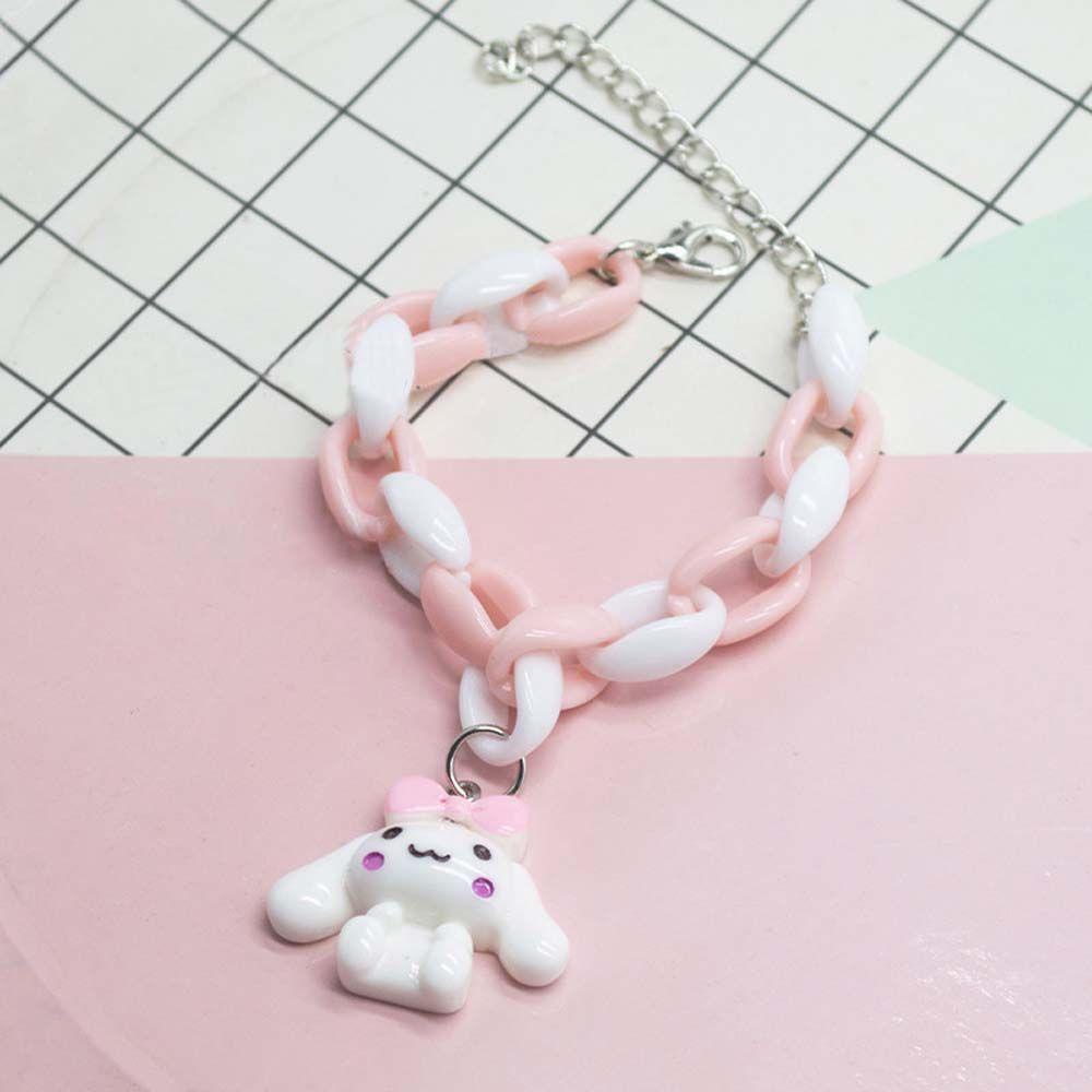 Vòng tay tình bạn acrylic gắn hoạt hình đáng yêu nhiều màu kiểu Hàn Quốc đơn giản cho cặp đôi