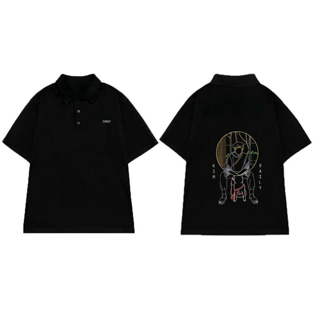 Áo Thun POLO Tay Ngắn Hình Thêu DAILY Nam Nữ và Ulzzang Unisex minhthufashion