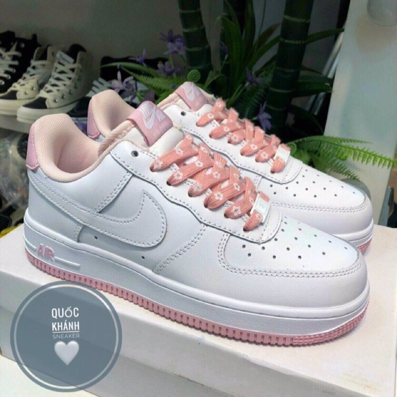 _Thể thao nam nữ sneaker[Giày Nike trắng đế hồng,af1 đế xanh 11 ]full Bill full box]