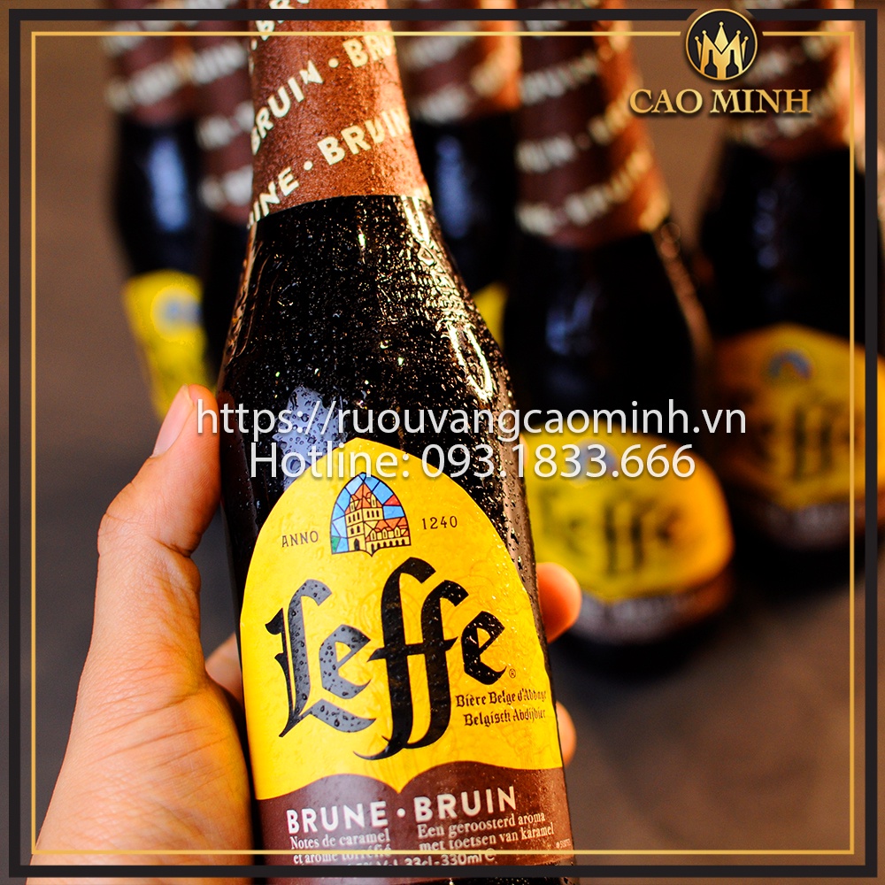 Bia Leffe Nâu ( Leffe Brune ) 6,5% Lốc 6 Chai 330ml Nhập Khẩu Bỉ