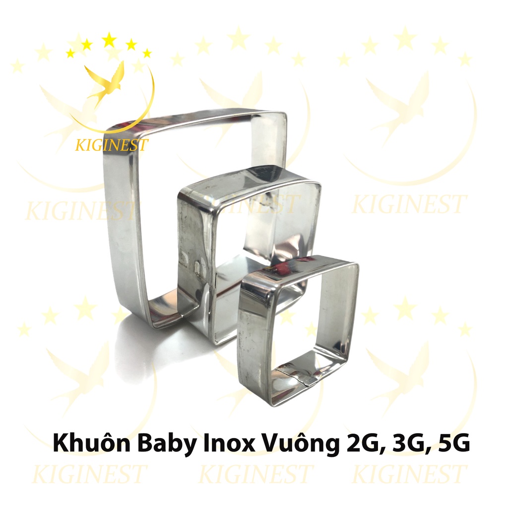 [HOT SALE MẠNH] KHUÔN YẾN INOX 304 BABY VUÔNG  2G, 3G, 5G ĐẮP, SẤY VÀ ĐỊNH HÌNH TỔ YẾN- LÀM SET YẾN CHƯNG