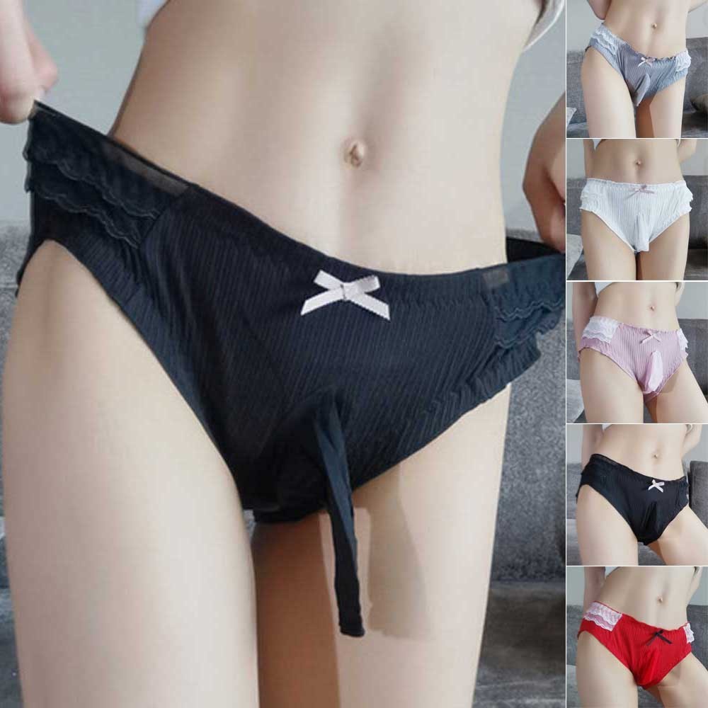 Quần Lót Cotton Pha Phối Ren Thoáng Khí Thời Trang Cho Nam