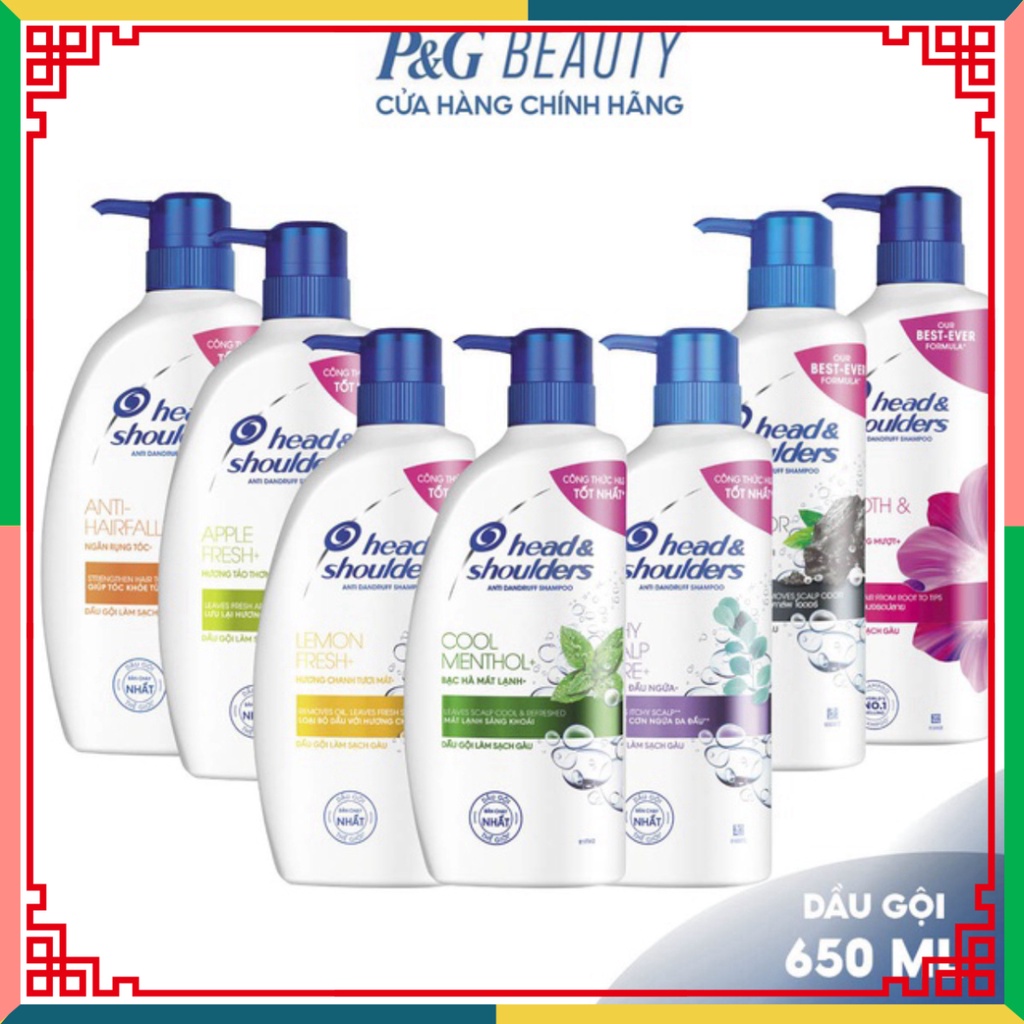 Dầu Gội HEAD & SHOULDERS chai 625ml Bạc Hà/ Da Đầu Ngứa/ Ngăn Rụng Tóc/ Than Hoạt Tính/Antibac ( Đại lý Ngọc Toản)