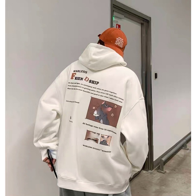 Áo Hoodie MÈO TRUYỆN FRIENSHIP hình thật form unisex | BigBuy360 - bigbuy360.vn