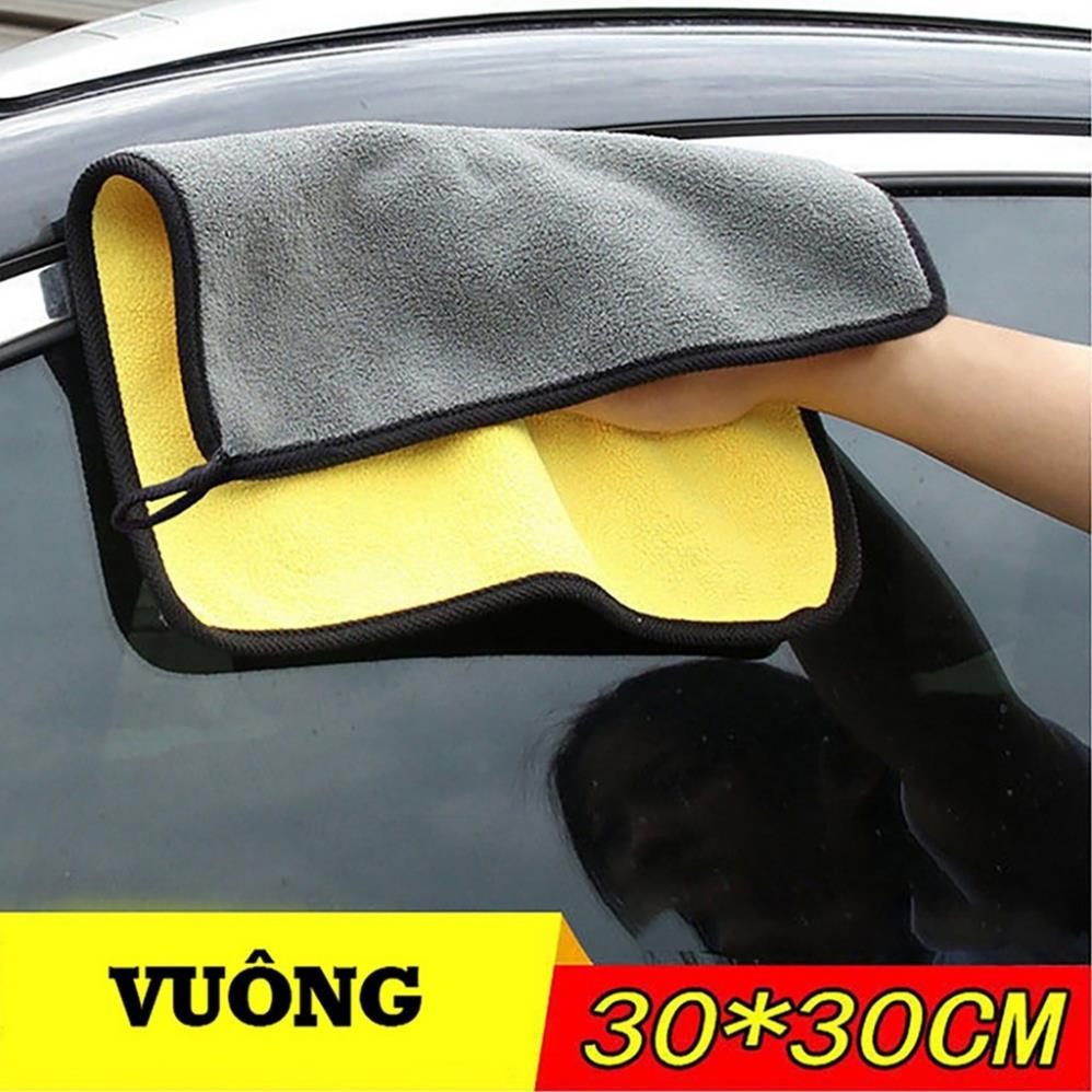 Khăn Lau Xe Hơi Ô Tô Cao Cấp Gia Dụng Đa Năng Siêu Thấm Microfiber, Không rụng lông