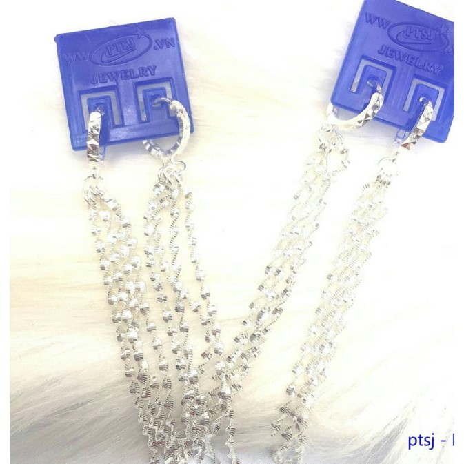 BÔNG TAI NỮ BẠC TA - BÔNG TAI TUA DÀI HÀNG HOT.