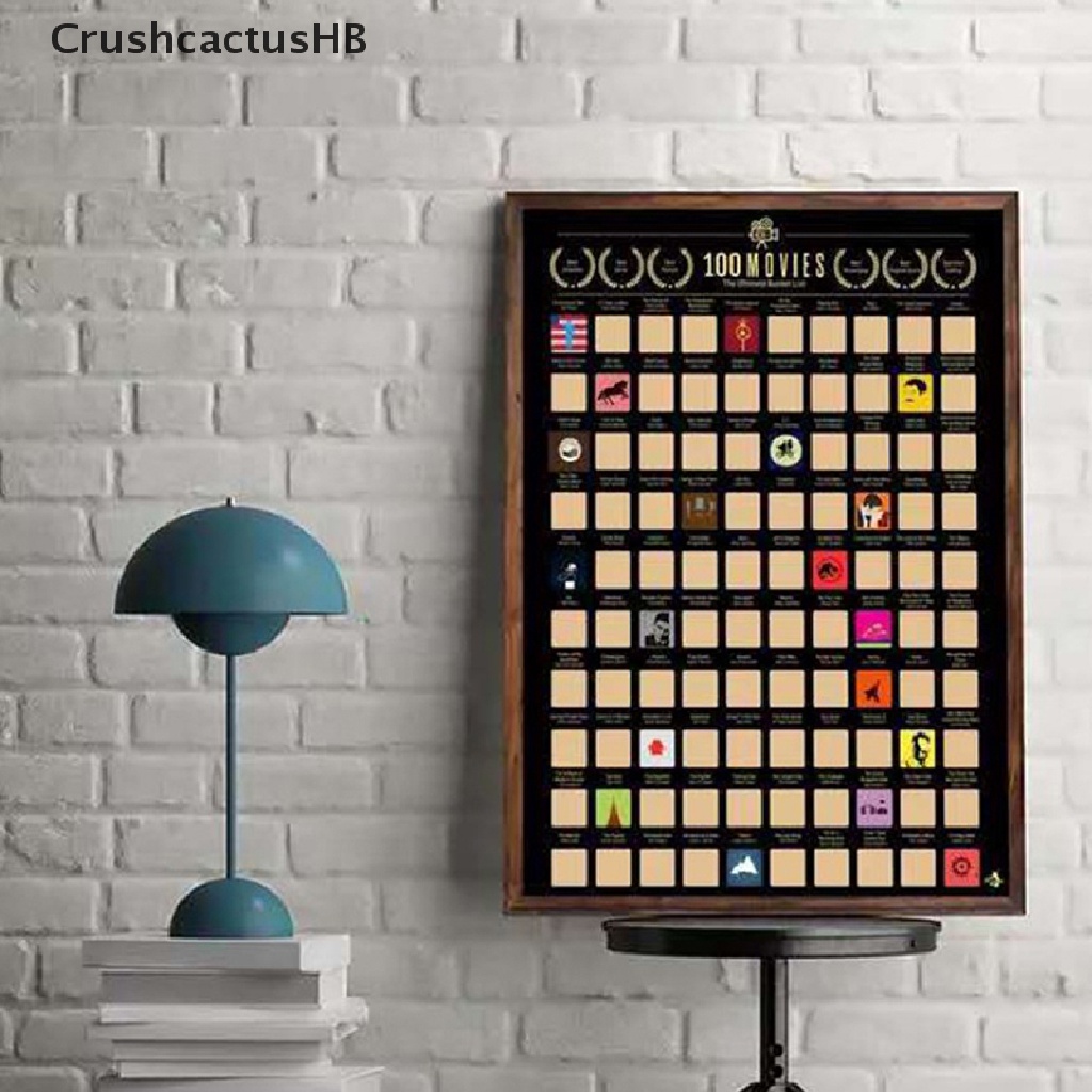 [CrushcactusHB] 100 Movies Scratch Off Film Poster Wallpapers Wall Decorate For Movie Lovers Hot Sell