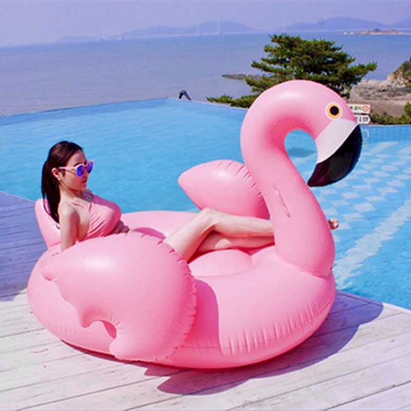 Phao Bơi Thiên Nga Swan Hồng 150cm Người Lớn Kèm Bơm + Phao Mini