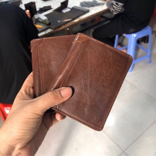 Ví, bóp đứng nam da bò nguyên miếng (sẵn hàng)