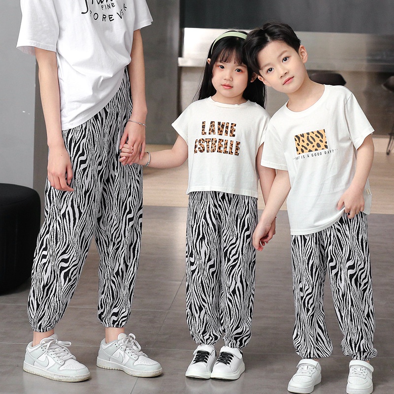 Quần Ngủ Cotton Lụa Thể Thao Chống Muỗi Thoáng Khí In Họa Tiết Hoạt Hình 90-172cm Thời Trang Đi Biển Cho Trẻ Em