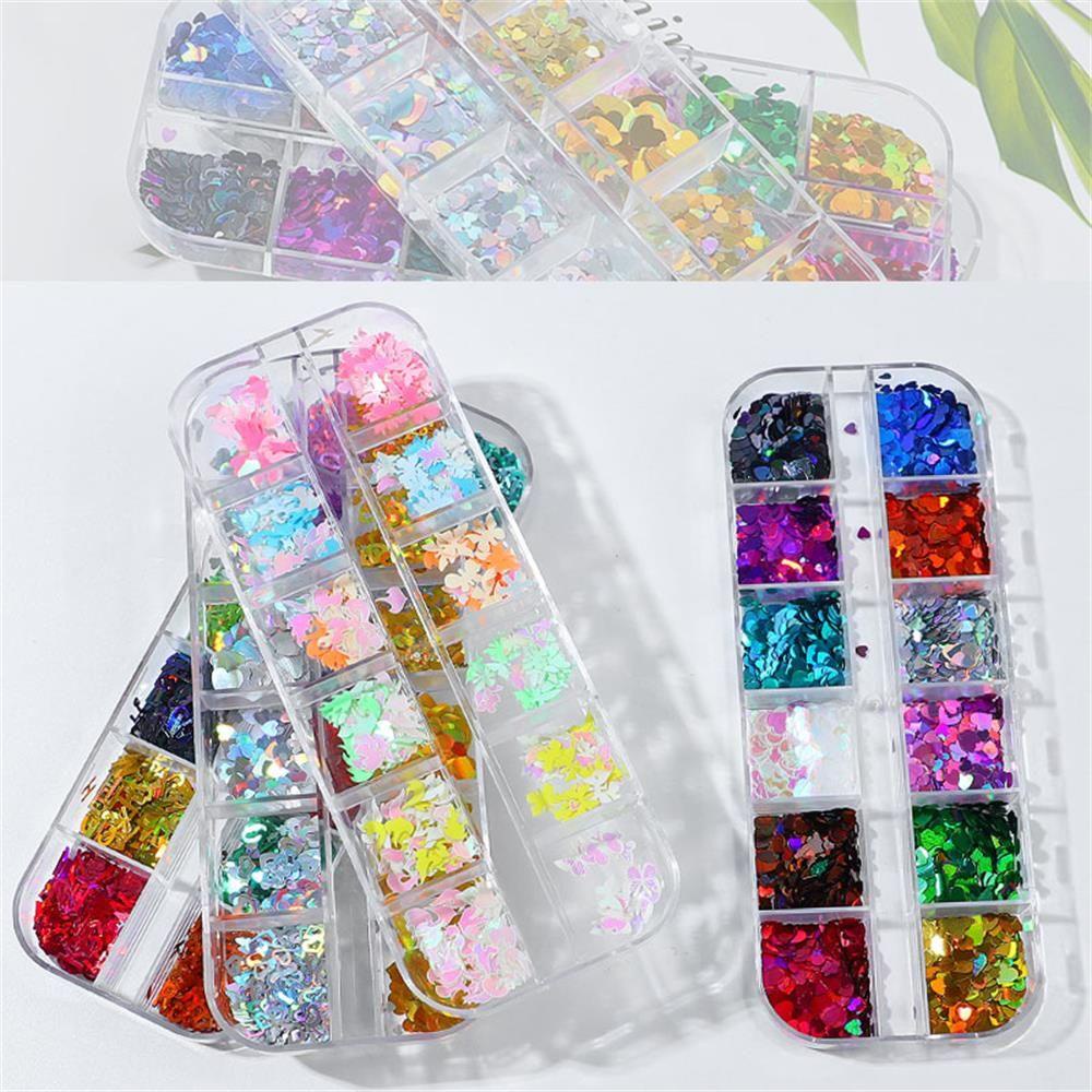 XIANTIN Bột Kim Tuyến 3D Lấp Lánh Trang Trí Móng Tay