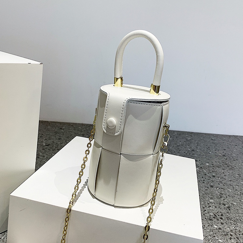 Túi Đeo Vai Hình Trụ Kiểu Dây Xích Thời Trang Cho Nữ