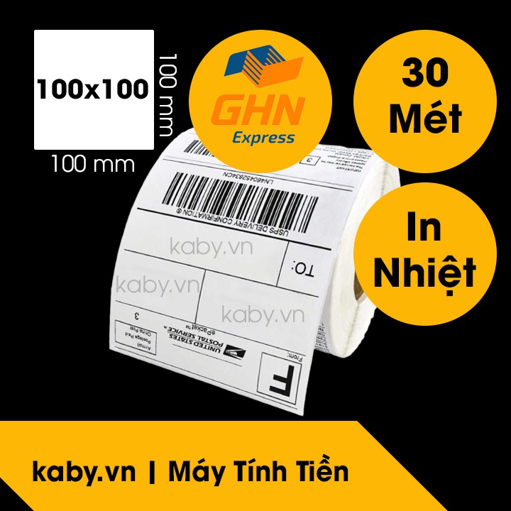Giấy In Tem 100x100 mm - Decal Nhiệt 10x10 cm