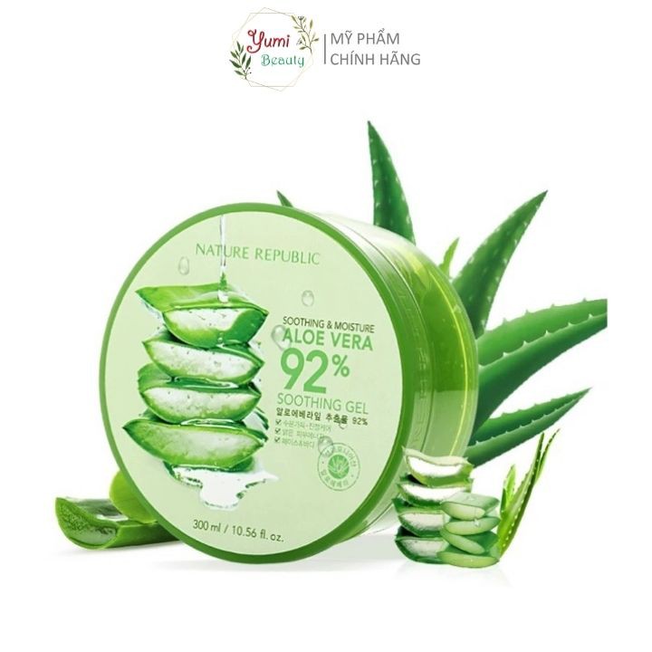 Gel dưỡng chiết xuất lô hội Nature Republic Soothing &amp; Moisture Aloe Vera 92% 300ml