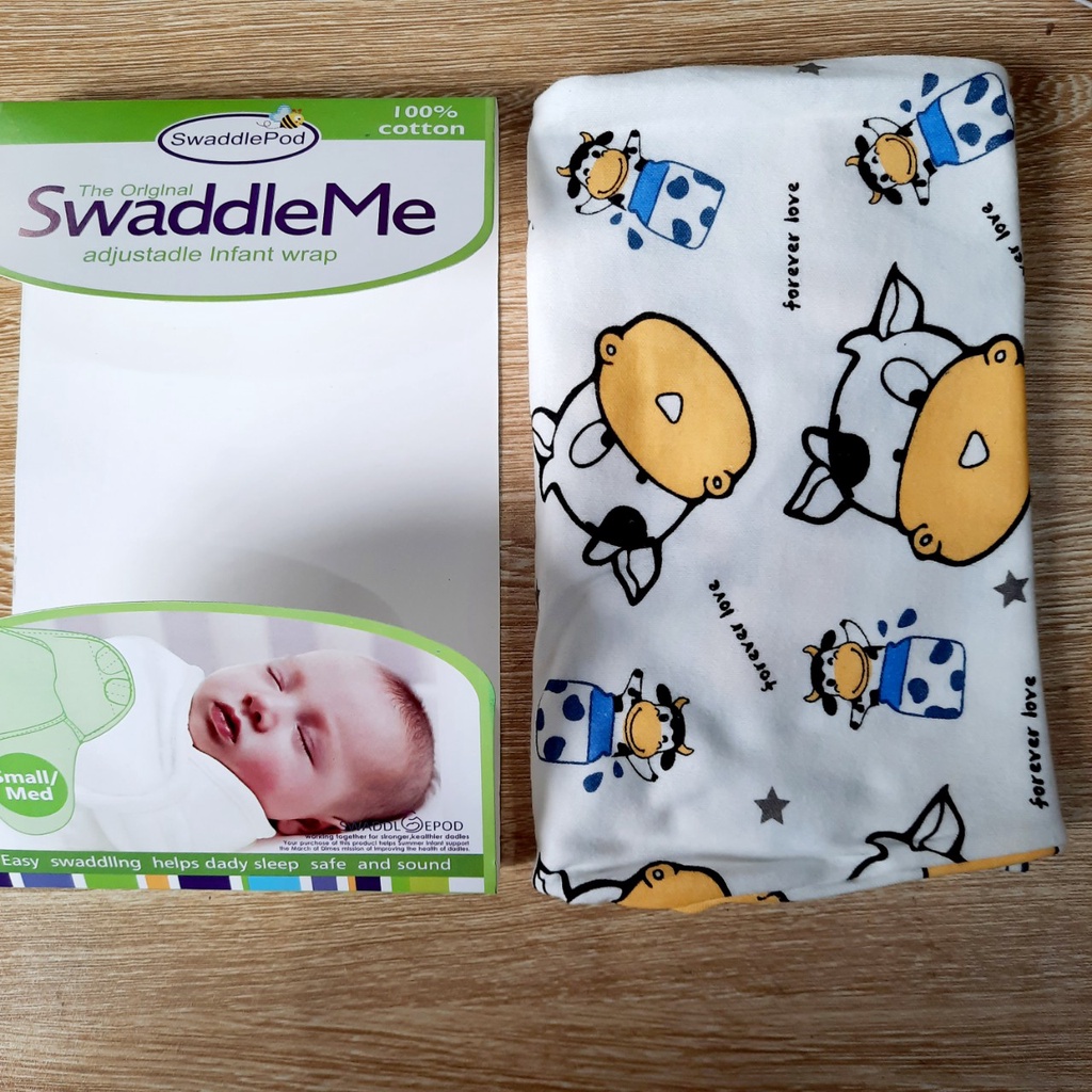 (Chọn mẫu)Ủ kén cotton Swaddle cho bé