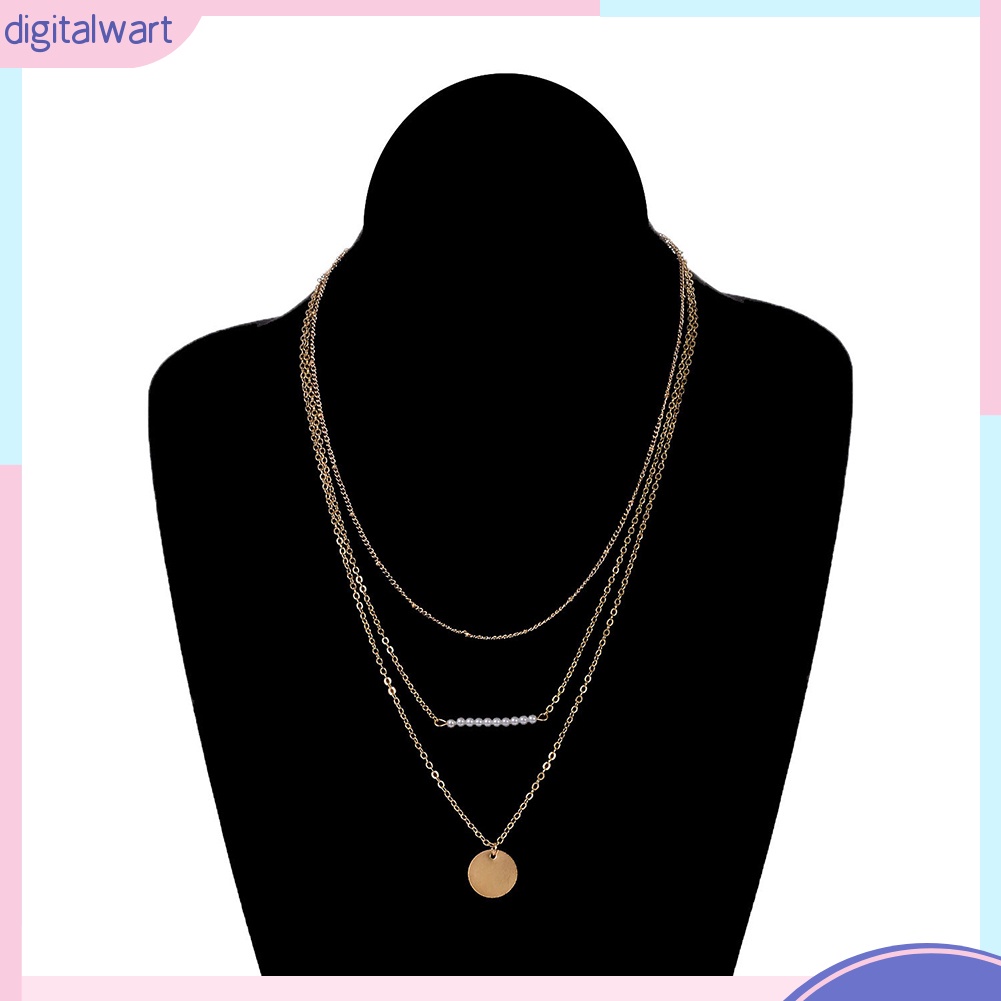 Vòng cổ 3 lớp thiết kế đính hạt ngọc trai