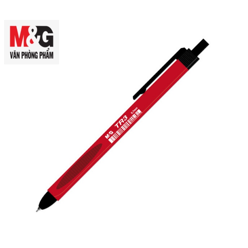 Bút bi M&G ABPW3072A/B/C màu đen, xanh, đỏ. Đầu 0.7 trên cây viết ghi TR3. 1 cây