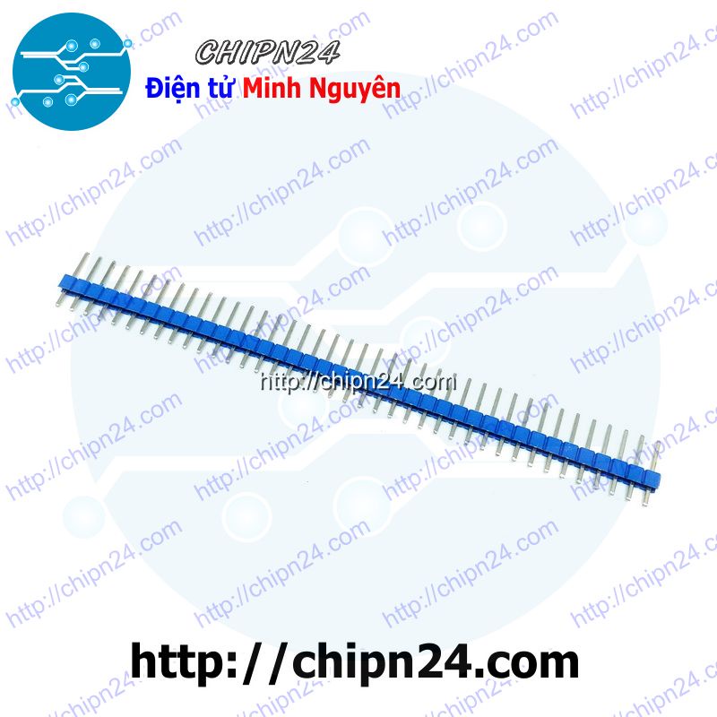 [3 CÂY] (TK1.2) Header Hàng rào Đực Đơn Thẳng 1x40p XANH DƯƠNG 2.54MM