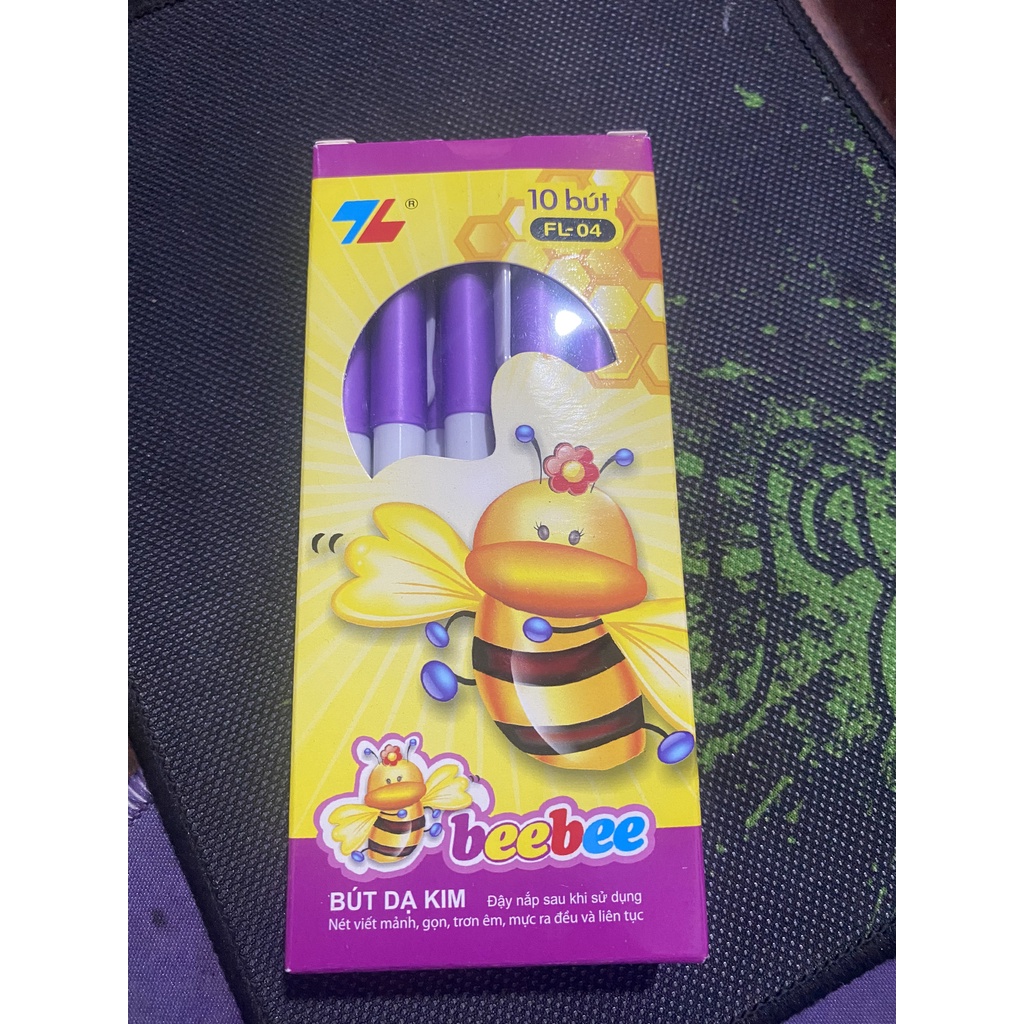 Bút Dạ Kim FL-04 Bee Bee Tím [Hộp 10 cây]