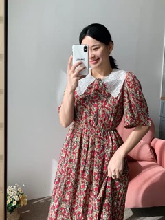 Đầm cổ ren perter pan 🌸[ KÈM HÌNH THẬT HÀNG QC ]