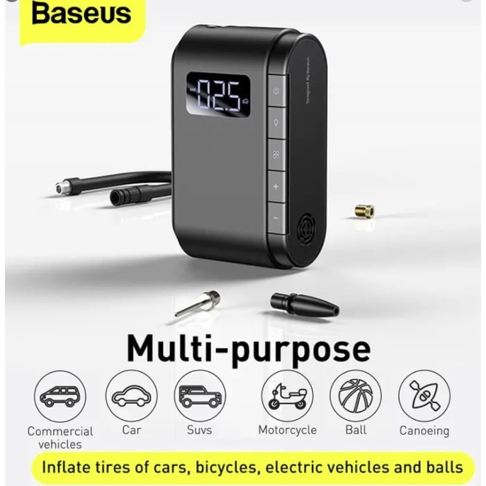 Máy Bơm Lốp xe hơi ôtô đa năng Baseus Dynamic Eye Inflator Pump LV900-BK