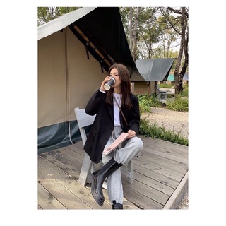 Áo khoác Blazer đen trơn