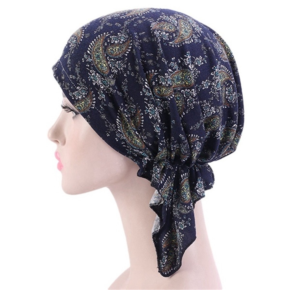 Mũ Turban Trùm Đầu Kiểu Hồi Giáo Phối Bèo Dễ Thương Cho Nữ