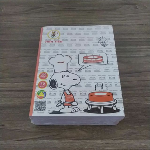 Lốc 5 quyển tập học sinh Snoopy 200 trang Vĩnh Tiến ( Vibook T125 )