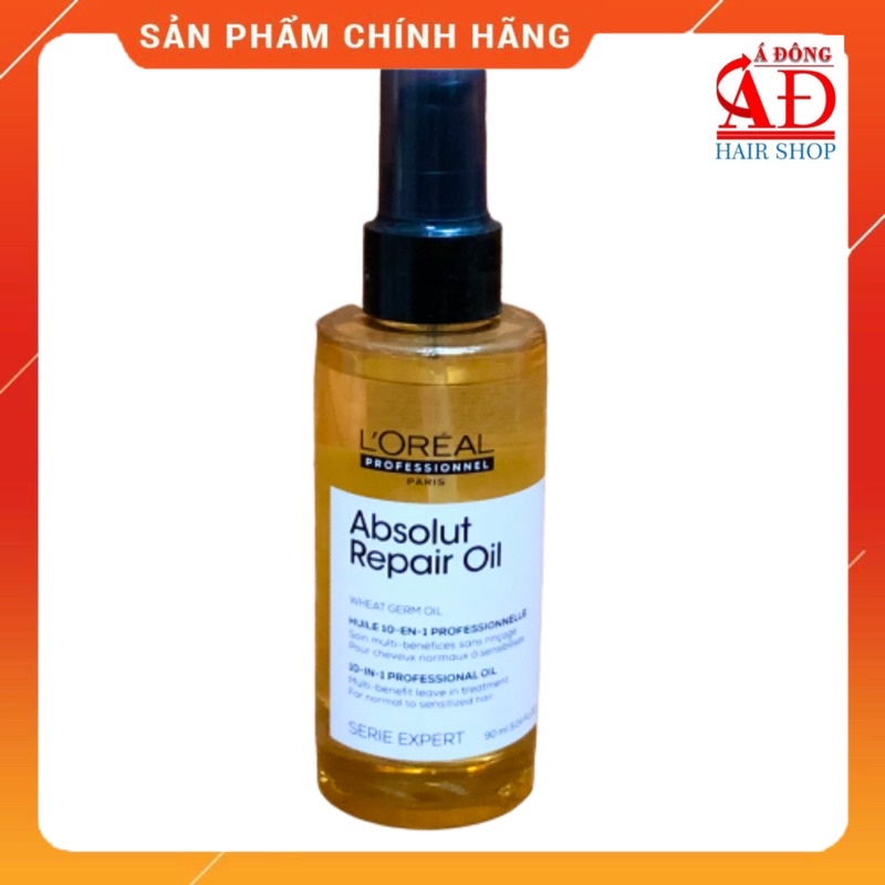 Dầu gội xả hấp dưỡng L'oreal Absolut Repair Golden "vàng" phục hồi tóc hư tổn New 2022