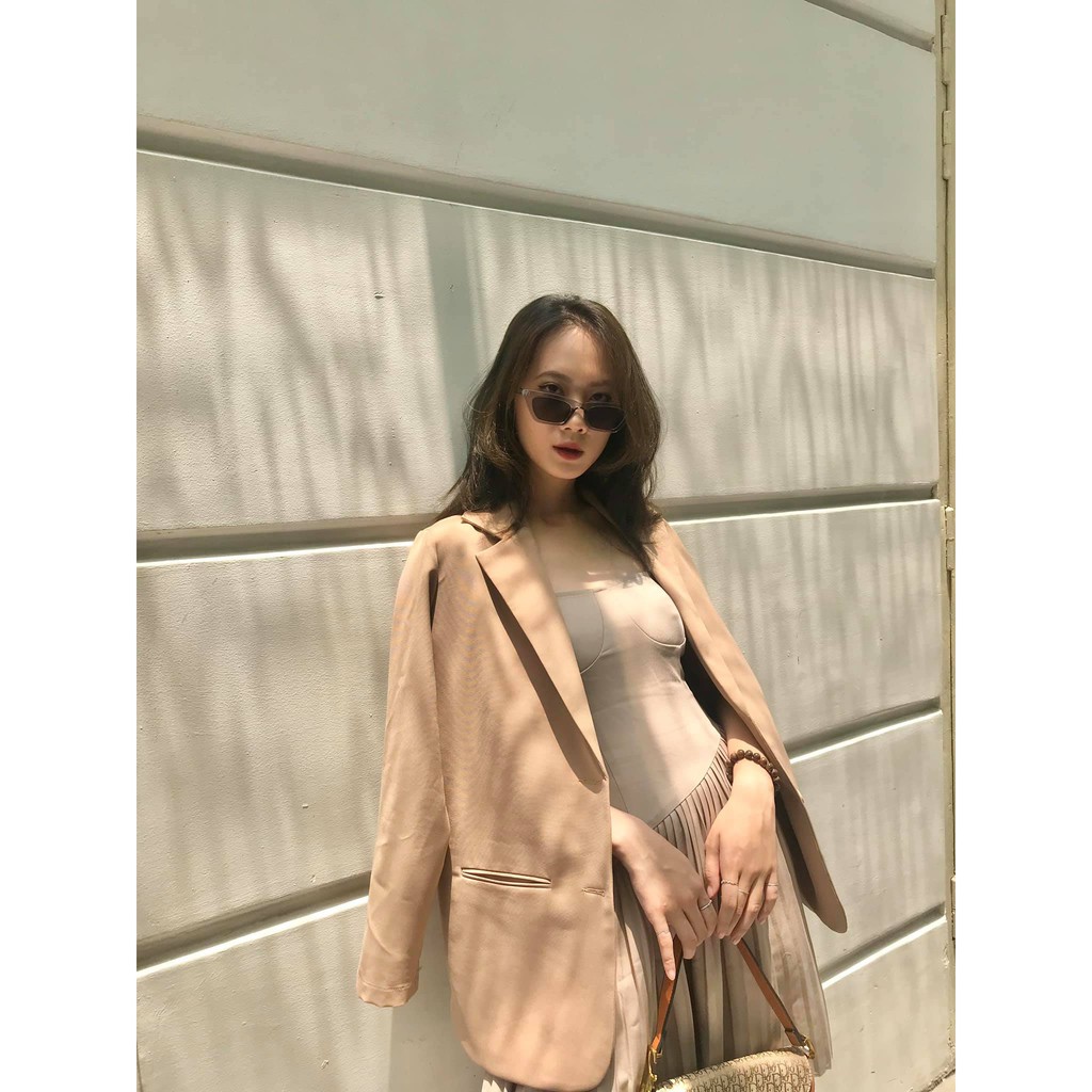 ÁO BLAZER NỮ 2 LỚP HÀN QUỐC, ÁO VEST DẠ KẺ KHOÁC NGOÀI CHẤT ĐẸP CÓ SIZE