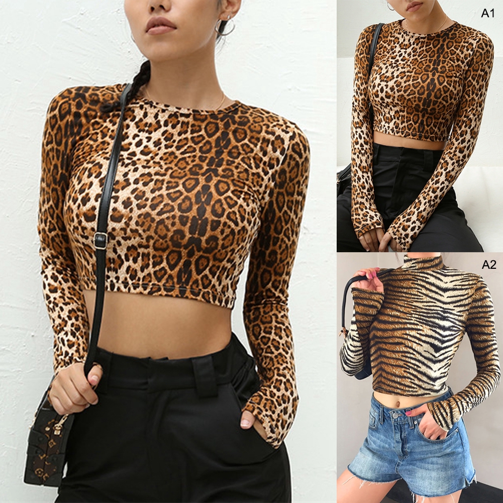 Sexy Basic Long Sleeve Crop Tops Women Printed T-shirt Autumn Casual Tops Tees | BigBuy360 - bigbuy360.vn