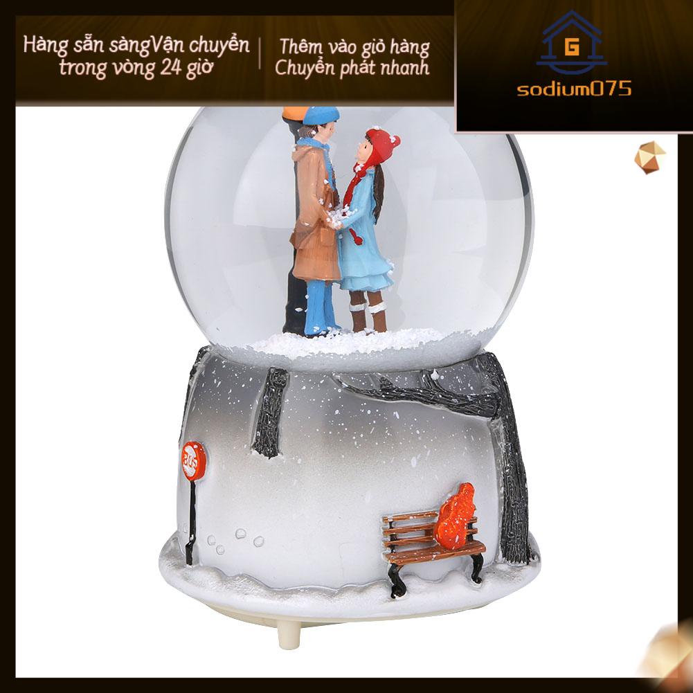 Sodium075 Mới lạ về ánh sáng ban đêm Âm nhạc Quả cầu tuyết Hộp âm Trang trí trên máy tính
