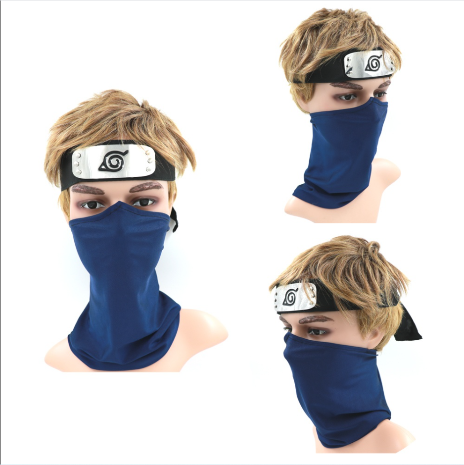 2 Cái / bộ Khẩu Trang & Băng Đô COSPLAY Cho Anime NARUTO Hatake Kakashi