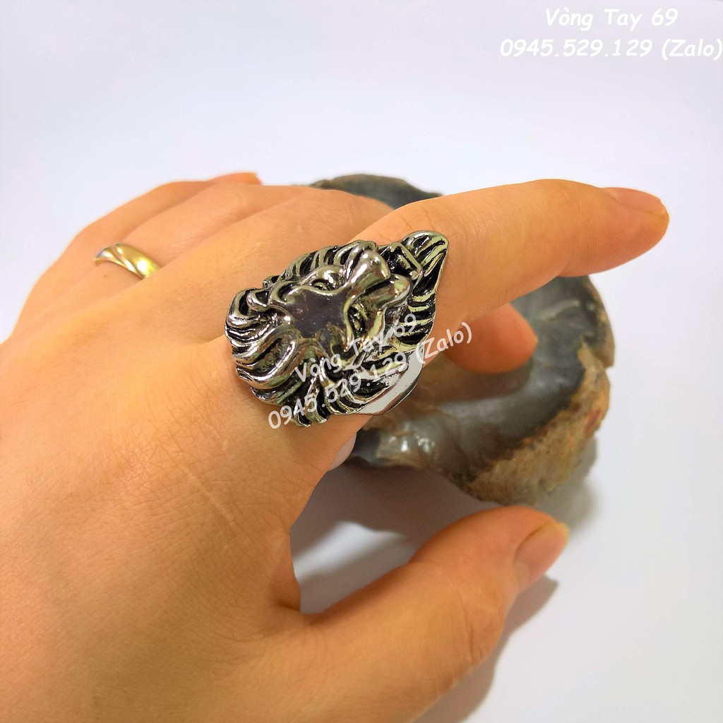 Nhẫn nam cao cấp - Đầu vua sư tử