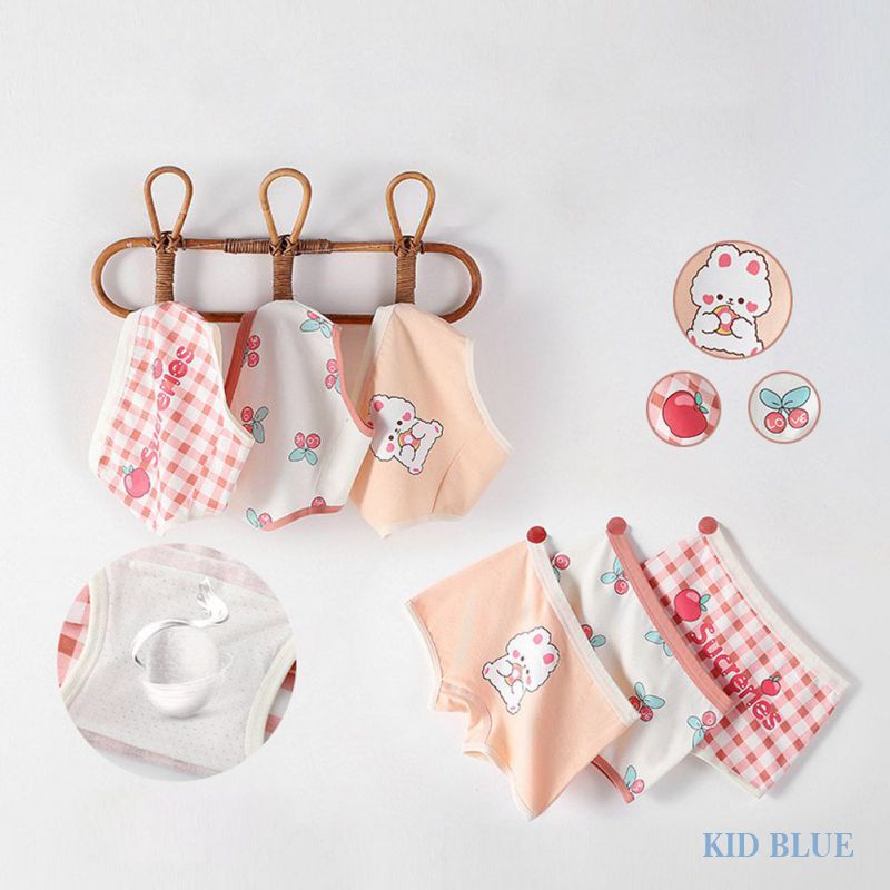 Quần Lót Cotton Không Đường May Kháng Khuẩn Họa Tiết Thỏ Hoạt Hình Dễ Thương Xinh Xắn Dành Cho Nữ