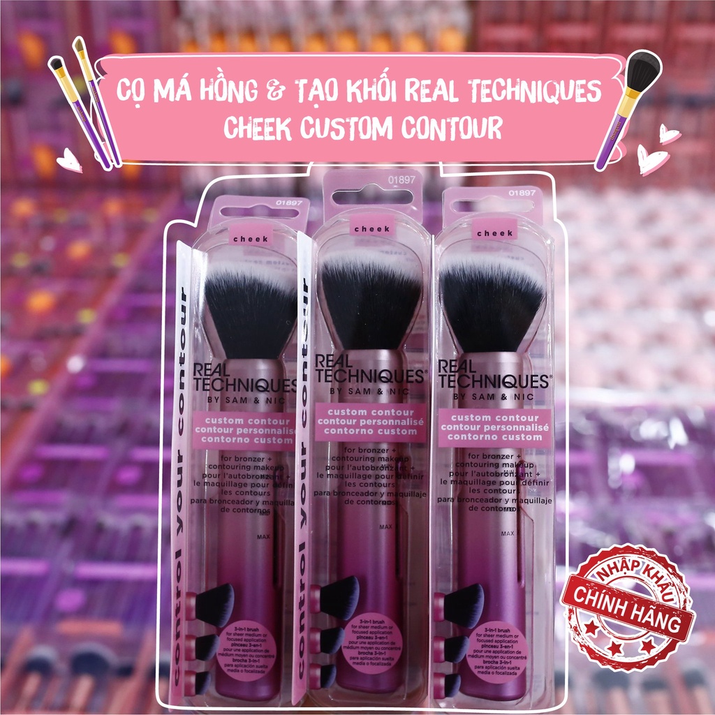 Cọ Má Hồng &amp; Tạo Khối Real Techniques RT 424 Cheek Custom Contour