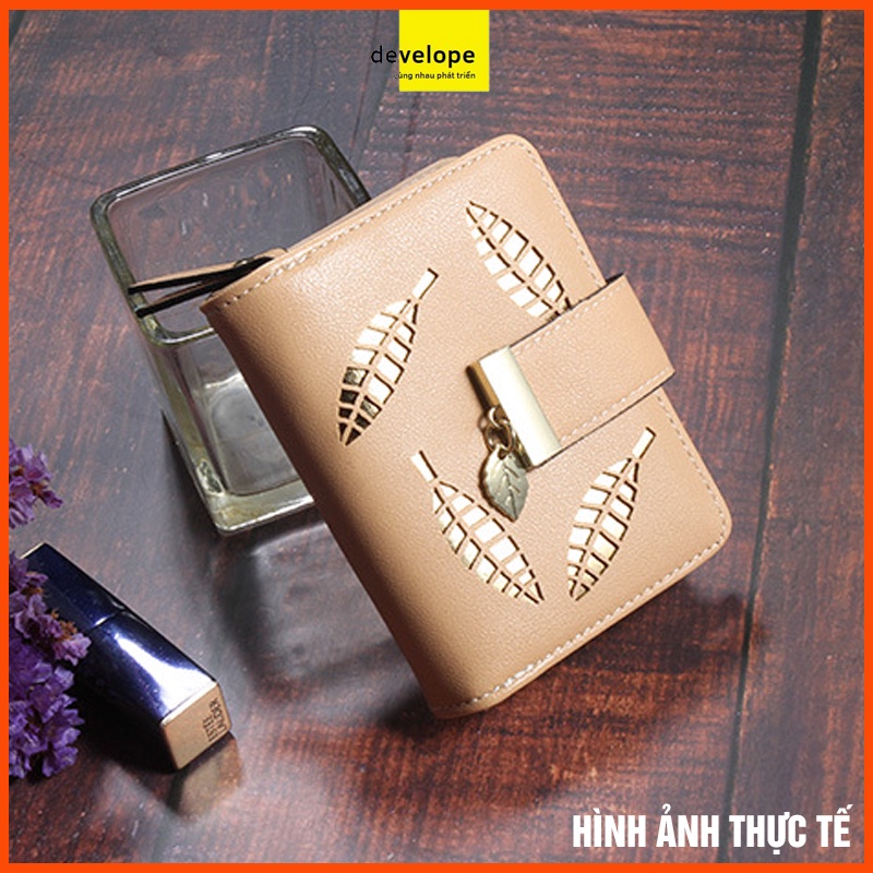 Ví nữ mini, ví mini card Holder da safiano - thời trang DEVELOPE - sản phẩm chính hãng