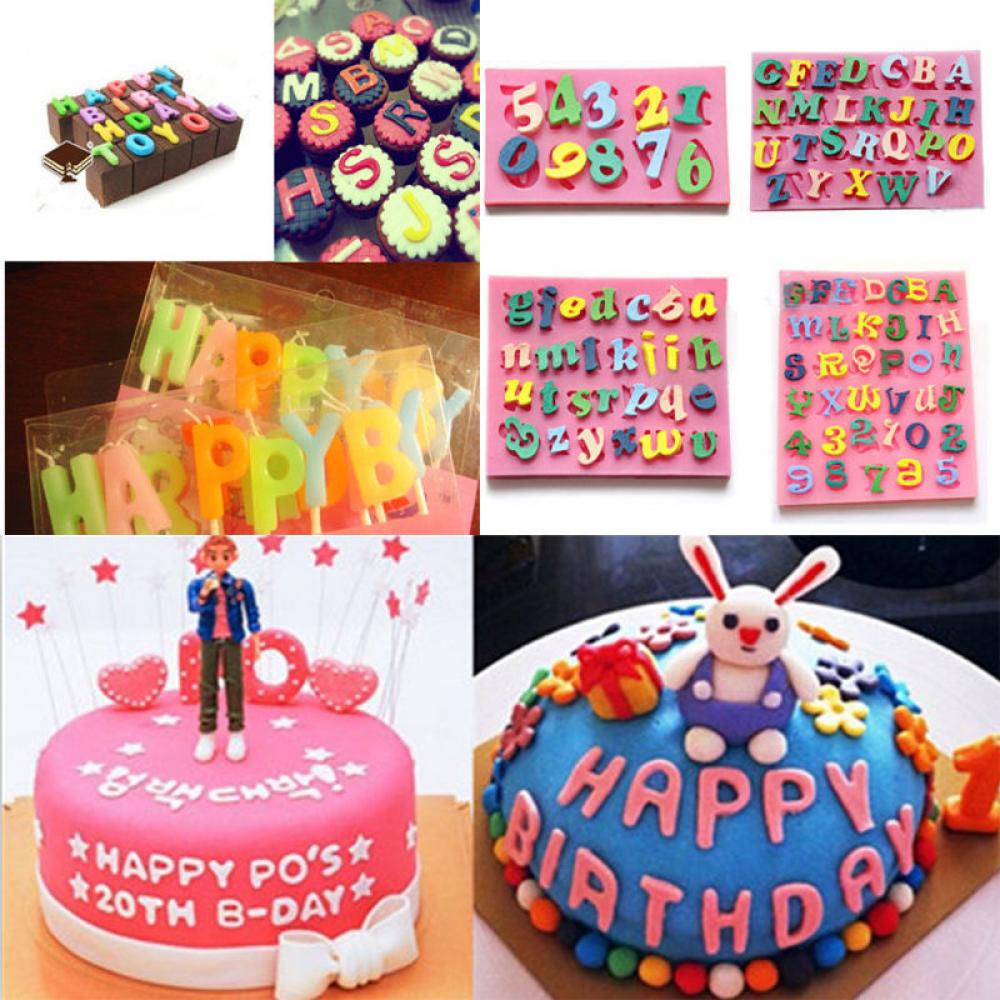 Khuôn Silicone Làm Bánh Tạo Hình Chữ Cái Và Số Độc Đáo Tiện Dụng