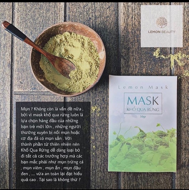 < Mua 1 tặng 4 > Bột Khổ qua rừng và Tảo biển Handmade  ( tặng kèm băng đô, cột tóc, cọ quét và que trộn) | BigBuy360 - bigbuy360.vn