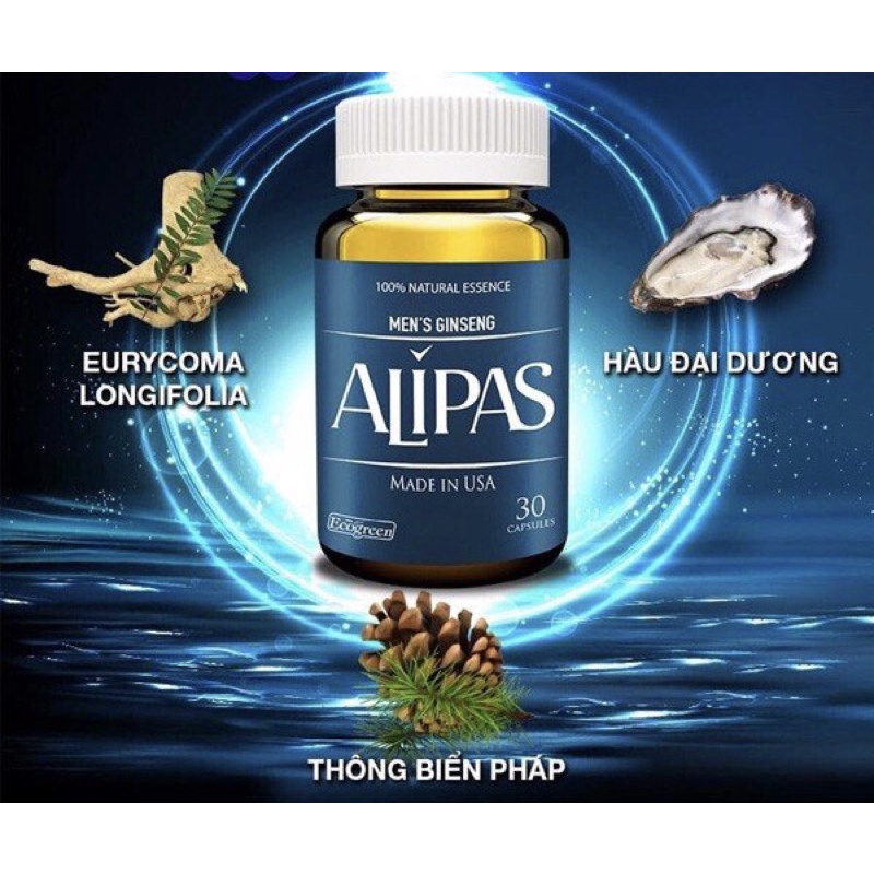 Viên uống sâm Alipas new tăng cường sinh lực phái mạnh lọ 30 viên