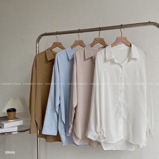 Sơ mi lụa basic 33001 CHERRYCOCO