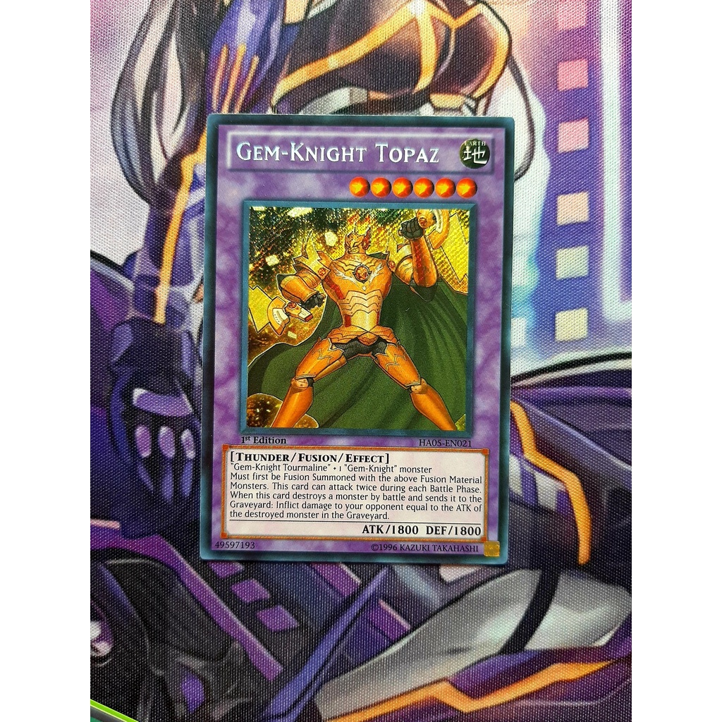 Thẻ Bài Yugioh Monster Gem-Knight Topaz - HA05-EN021 - Secret Rare 1st Edition