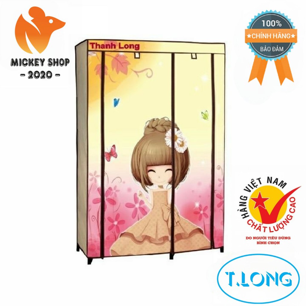 [ BỀN ĐẸP ] Tủ Vải Thanh Long 01 100 x 46 x 175 (cm) - CHÍNH HÃNG